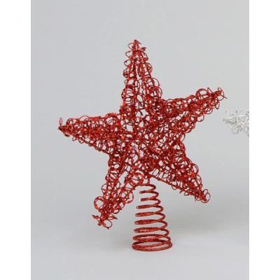 YMU21101 Wire tree topper red