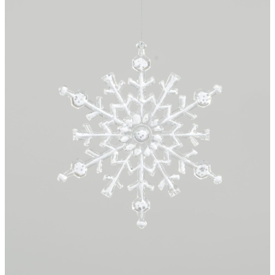 20cm acrylic frosted snowflake 84900 at beechmount garden centre