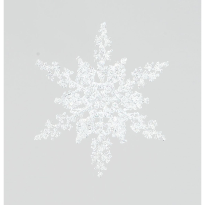 20cm snowflake hanger iridescant 89600 at beechmount garden centre