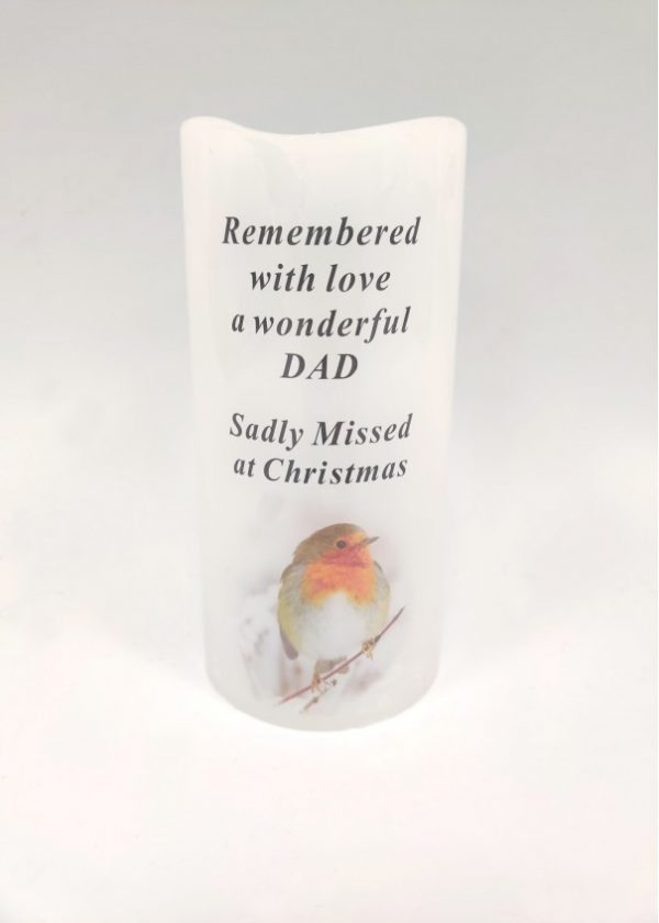 DAD candle grave ornament at beechmount garden centre