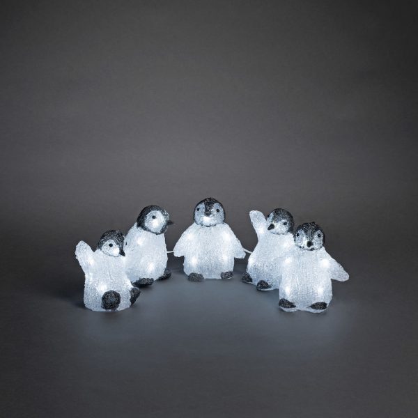 acrylic penguins set 5 at beechmount garden centre