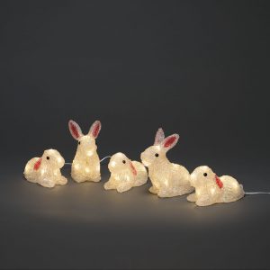 acrylic rabbits at beechmount garden centre