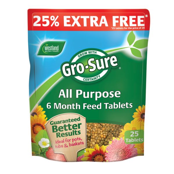 Gro-Sure All-Purpose 6 Month Plant Feed Tablets at beechmount garden centre