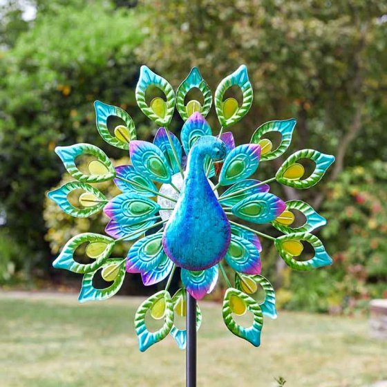 peacock windspinner at beechmont garden centre