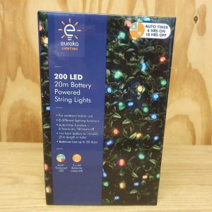 200 LED Multi Coloured Battery Lights at beechmount garden centre