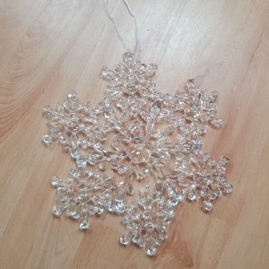28cm Clear Acrylic Multi Snowflakes 24888 at beechmount garden centre