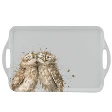 Wrendale Owl Large Handled Tray at beechmount garden centre