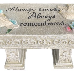 Grave Ornament Memorial Bench w Dove at beechmount garden centre