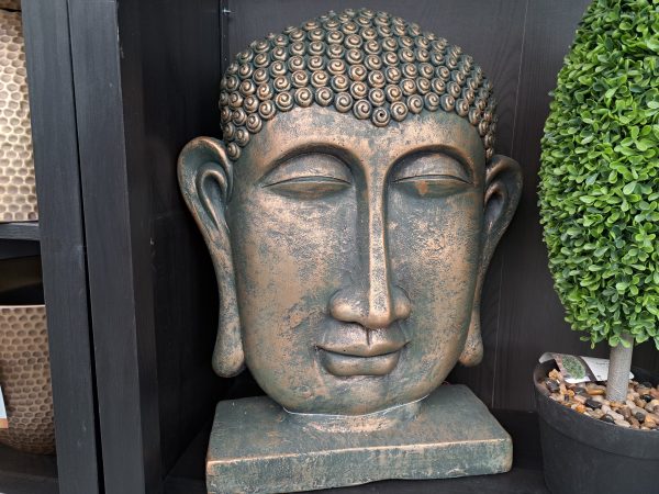 Male Buddha Head on base XL at beechmount garden centre