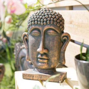 Male Buddha Head on base S at beechmount garden centre