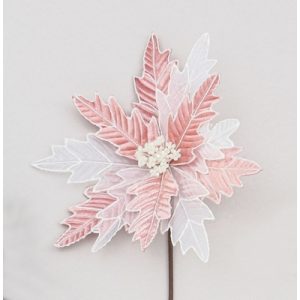50cm Fabric Sheer Poinsettia Pink 95218 at beechmount garden centre