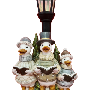 Duck Choir w LED Lamp Post CH669 AT BEECHMOUNT GARDEN CENTRE