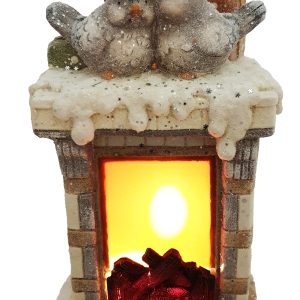 Flaming Fireplace w Gifts CH501 AT BEECHMOUNT GARDEN CENTRE