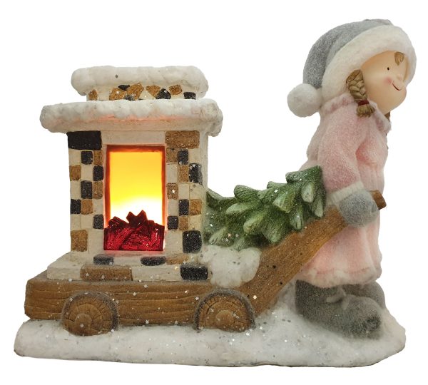 Girl Pulls Fireplace CH514 AT BEECHMOUNT GARDEN CENTRE