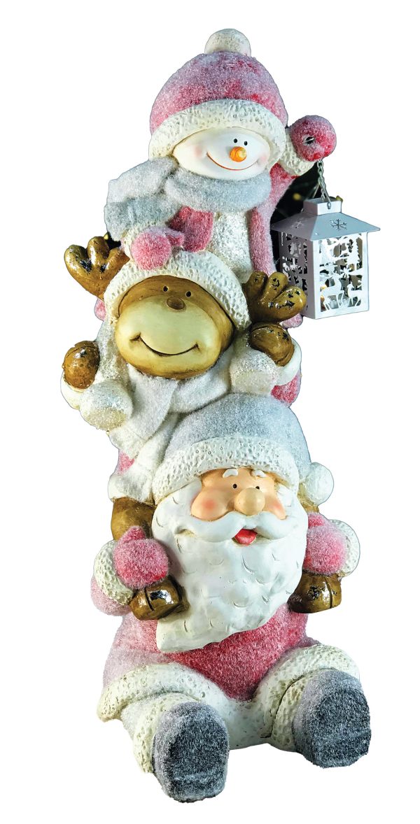 Santa Reindeer & Snowman Stack CH653 AT BEECHMOUNT garden centre