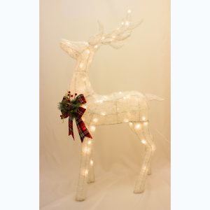 Winter Snow XL Standing Reindeer 120cm W Lights 23256 at beechmount garden centre