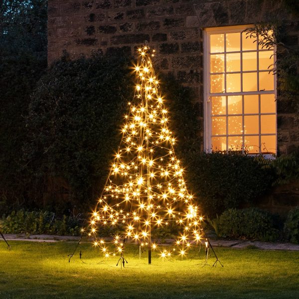200cm (7ft) Fairybell All Surface Tree with Pole - 240 LEDs - Warm White at beechmount garden centre