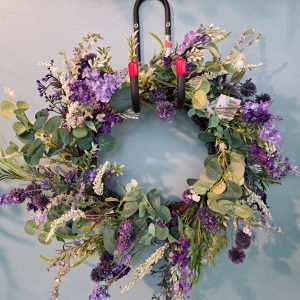 Lavender Wisp Wreath 55cm (35688) at beechmount garden centre