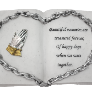 Grave Ornament Praying Hands Book 6134