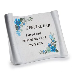 Grave Ornament Speckle Floral Scroll DAD