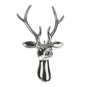 Deer Head Dec Silver 15cm 11137219