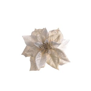 Poinsettia With Clip Cream 17Cm 11263208
