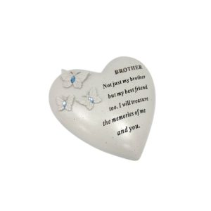 Grave Ornament Brother Butterfly with Gems