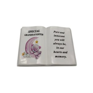Grave Ornament GRANDDAUGHTER Moon Bear Book