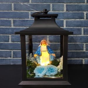 Grave Ornament Black Lantern Our Lady 6216