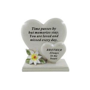 Grave Ornament BROTHER Lily Double Heart