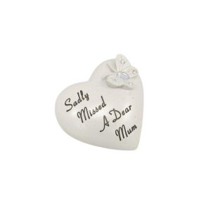 Grave Ornament DAD Diamante Butterfly Heart