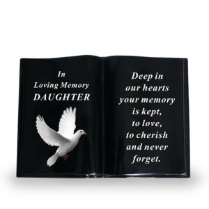 Grave Ornament DAUGHTER Black Dove Book