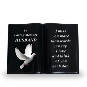Grave Ornament HUSBAND Black Dove Book