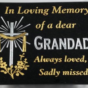 Grave Ornament Large Horizontal Plaque 9101
