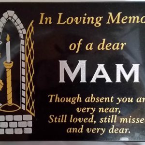 Grave Ornament Medium Horizontal Granite Plaque 9102