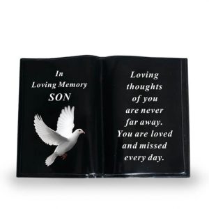 Grave Ornament SON Black Dove Book