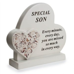 Grave Ornament SON Heart Memorial