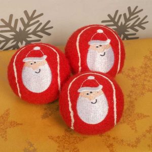 6.5cm SantaPooch Tennis Balls, 3pk