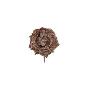 Brown Glitter Flower, Clip