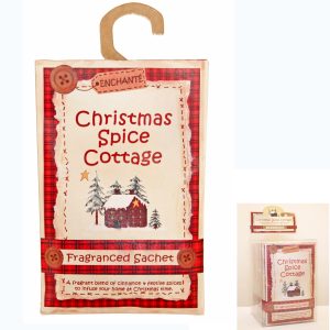 CHRISTMAS SPICE COTTAGE FRAGRANCED SACHET