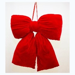RED VELVET MEDIUM BOW HANGER