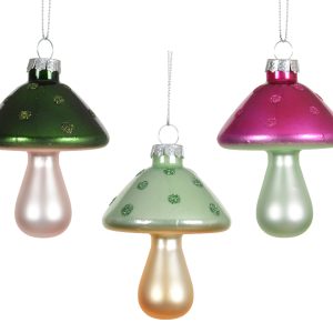 Mushroom Glass Matt W Glitter 125078