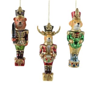 Nutcracker Glass W Drum/Sword/Wreath 129725