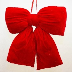 RED VELVET LARGE BOW HANGER
