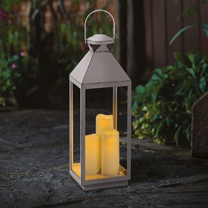 Dove-Grey Oslo Lantern, Large