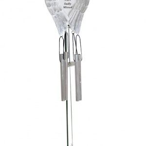 Nan White & Silver Angel Wings Windchime