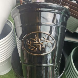 olive planter black