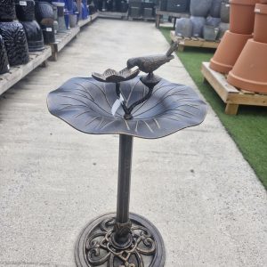 Gold Lotus Bird Bath