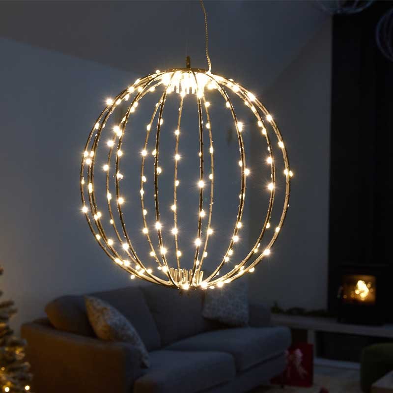190 LED Twinkling Orb, Warm White 30cm, LV