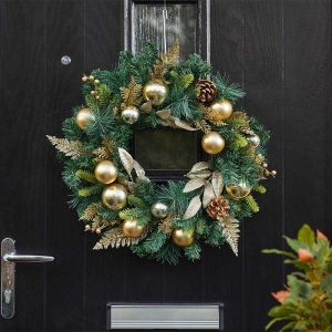 Baubly Wreath, 60cm - Gold